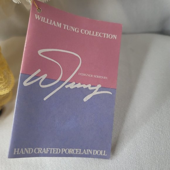 Vintage Sarah 23.5" Porcelain Doll by William Tung Limited Edition #921/1000 - Picture 7 of 12